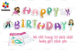 DÂY CỜ SINH NHẬT BABY GIRL XINH XẮN