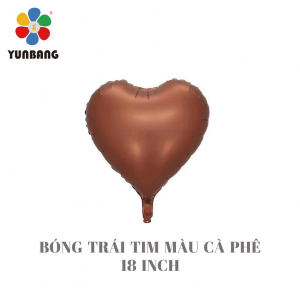 BÓNG TRÁI TIM MÀU CÀ PHÊ 18 INCH