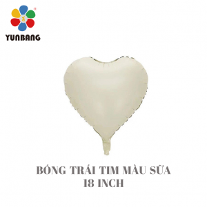 BÓNG TRÁI TIM MÀU SỮA 18 INCH