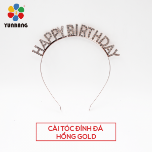 CÀI TÓC ĐÍNH ĐÁ HỒNG GOLD