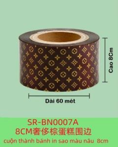 CUỘN THÀNH BÁNH IN SAO MÀU NÂU 8CM
