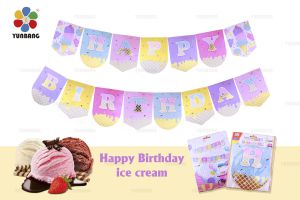 DÂY CỜ SINH NHẬT CHỦ ĐỀ ICE CREAM